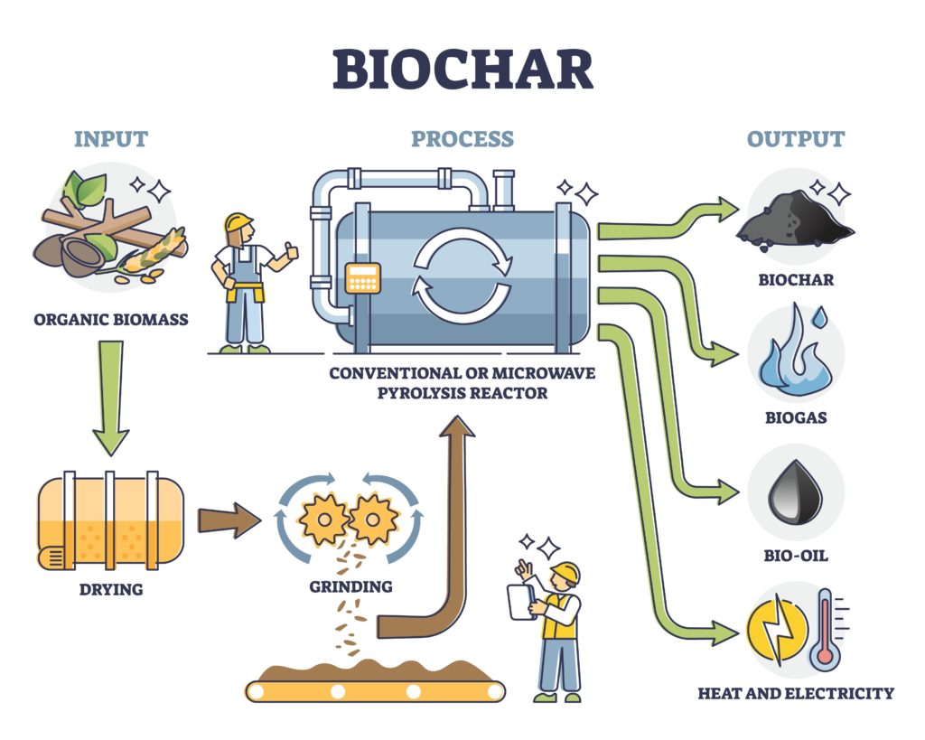 Biochar production process