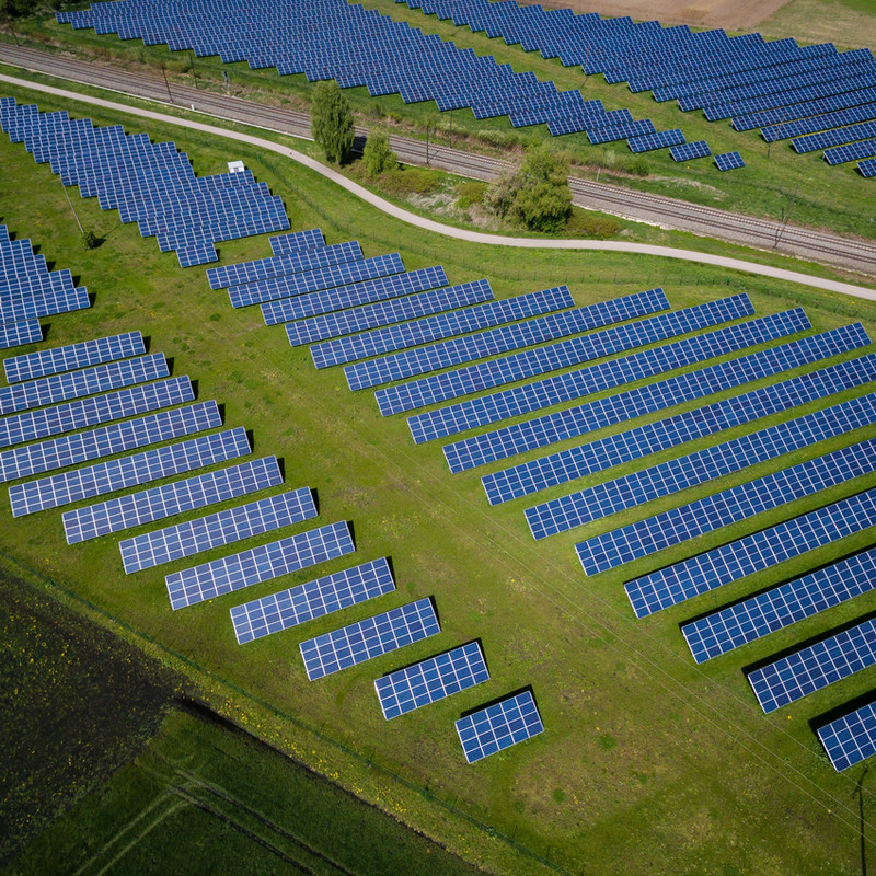 Solar fields and renewable energy
